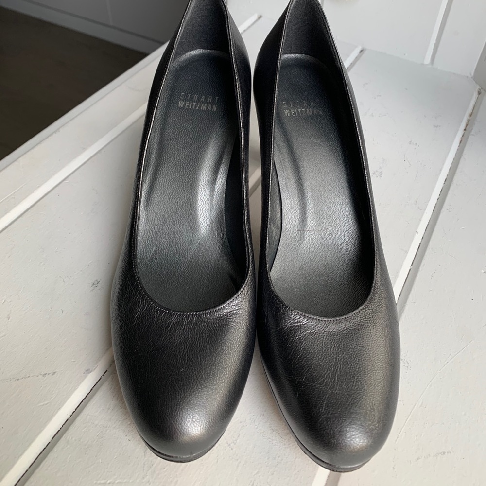 Stuart Weitzman dark grey silver pumps size 8.5 - Picture 2 of 4
